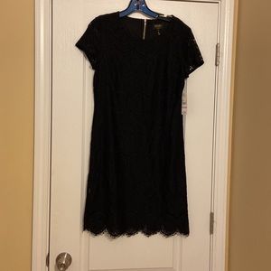 Laundry by Shelli Segal Black Overlay Lace Cocktail Dress